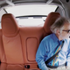 A blind man riding in a Google self-driving car. Image via Google Self-Driving Car Project